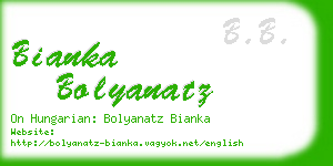 bianka bolyanatz business card